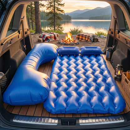 Car sleeping bed air mattress inflated