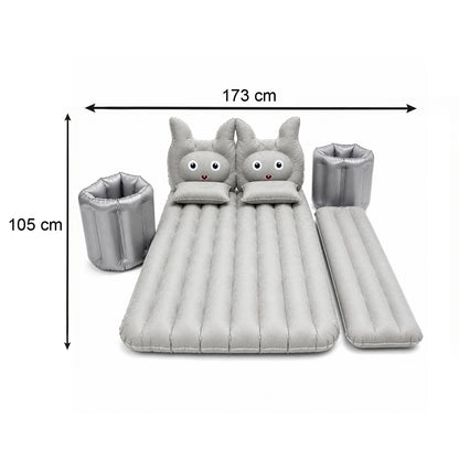 Folded inflatable car mattress for easy storage