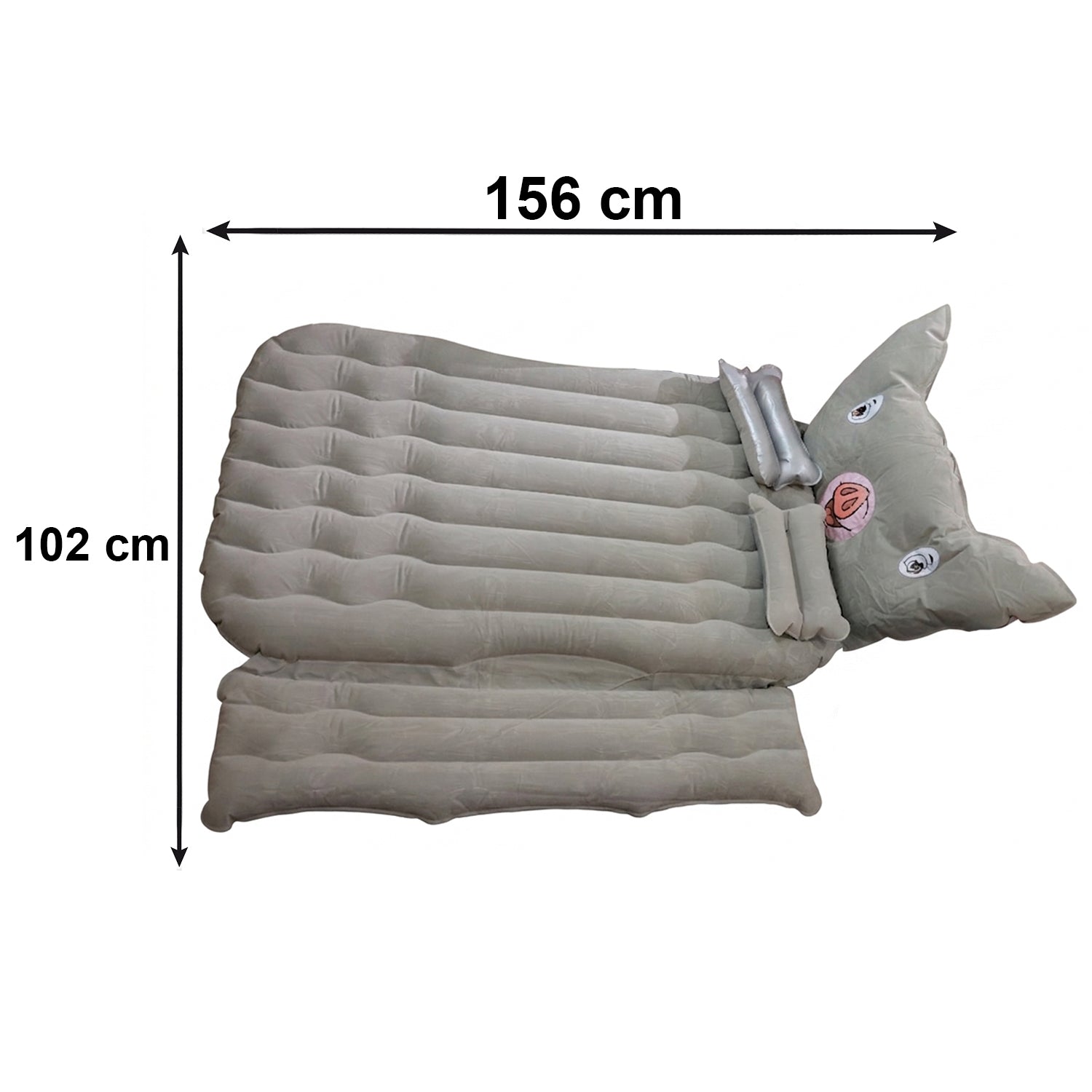 Folded portable car air mattress for easy storage