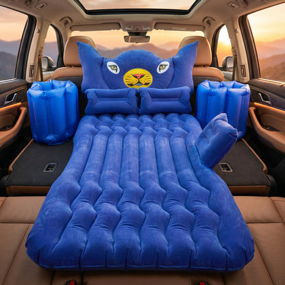 Inflatable Car Bed Set with Pump and Cushions