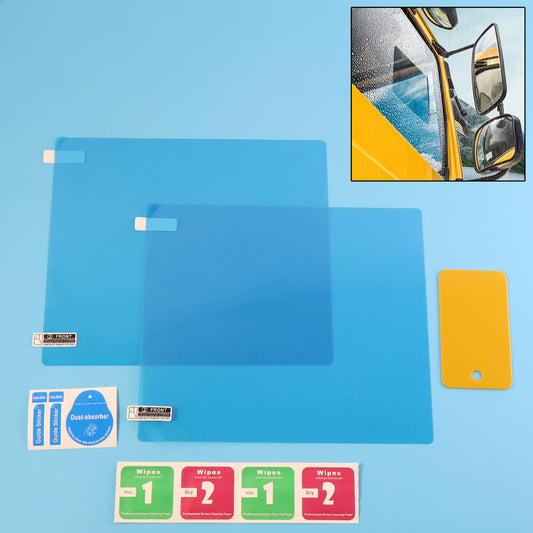 Anti-fog mirror protection film set applied on car side mirror