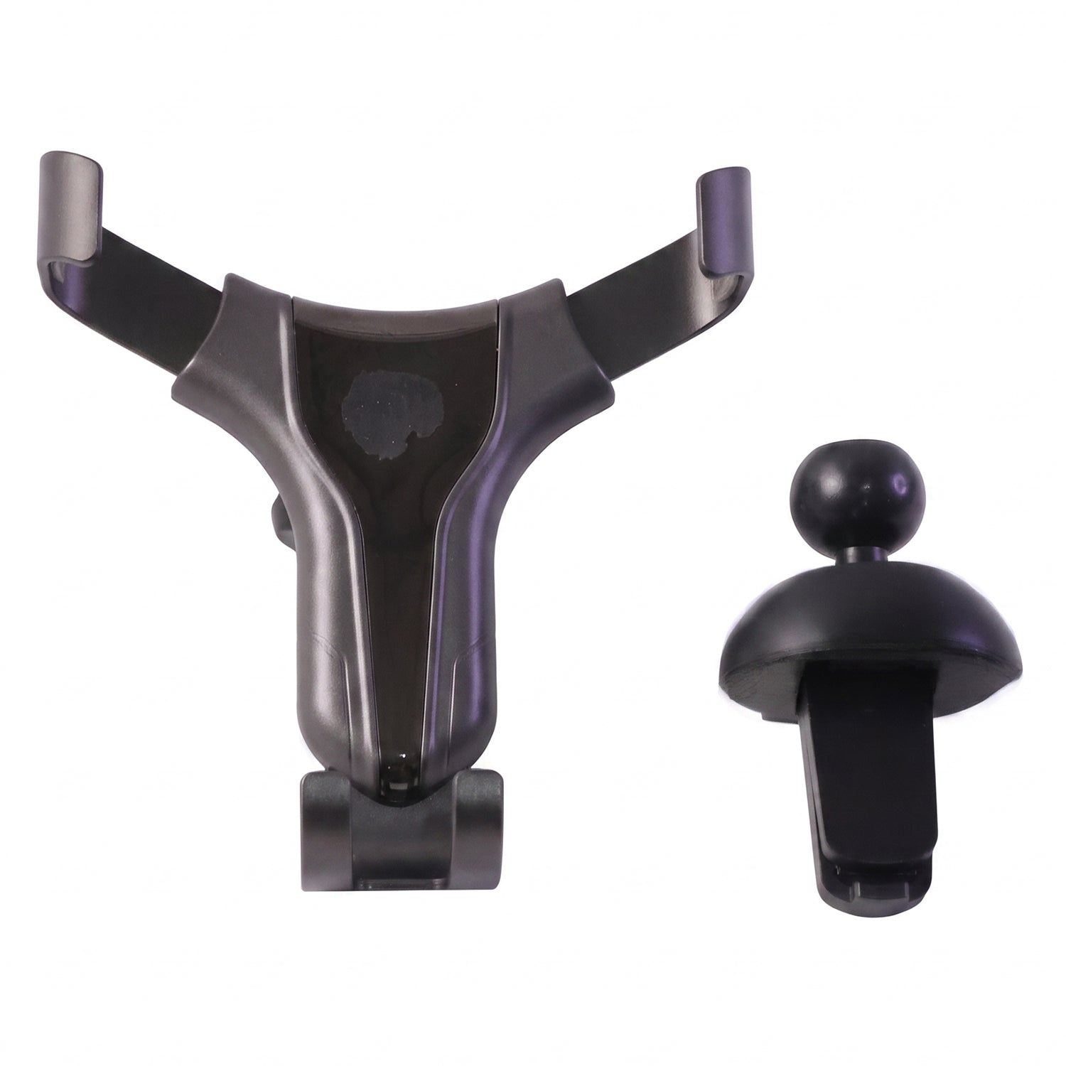 Universal car vent phone holder on white background