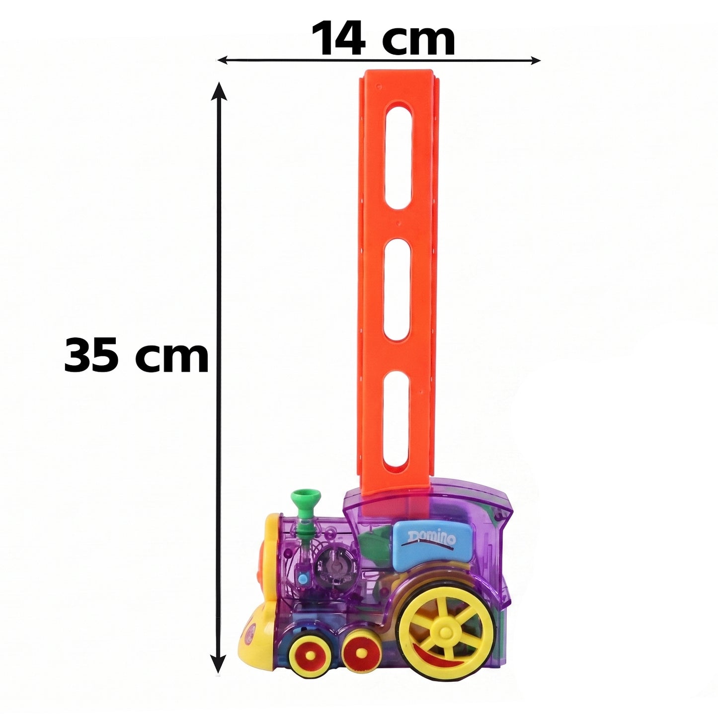 Automatic Domino Laying Train Engine Toy with Light and Music for Kids (1 Pc)