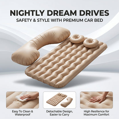 Car air mattress on back seat showing fit