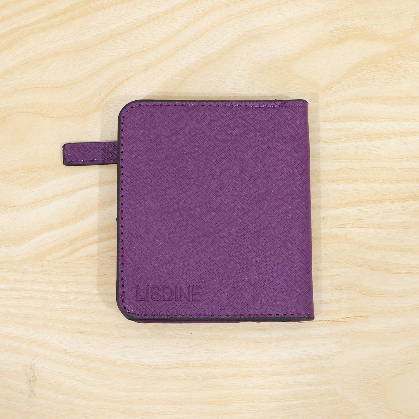 Compact PU Leather Bifold Wallet with Coin Zip Card Slots and ID Window (1 Pc)