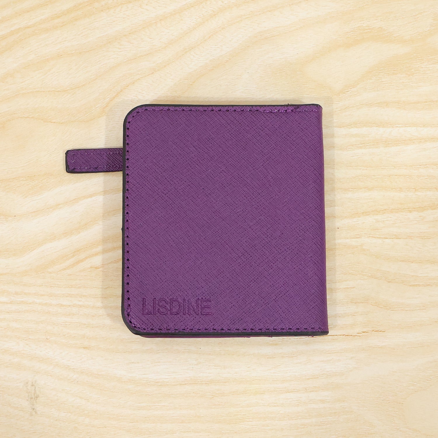 Compact PU Leather Bifold Wallet with Coin Zip Card Slots and ID Window (1 Pc)