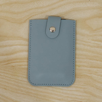 PU Leather Snap Button Pull Out Card Holder Wallet Slim Multi Card (1 Pc)