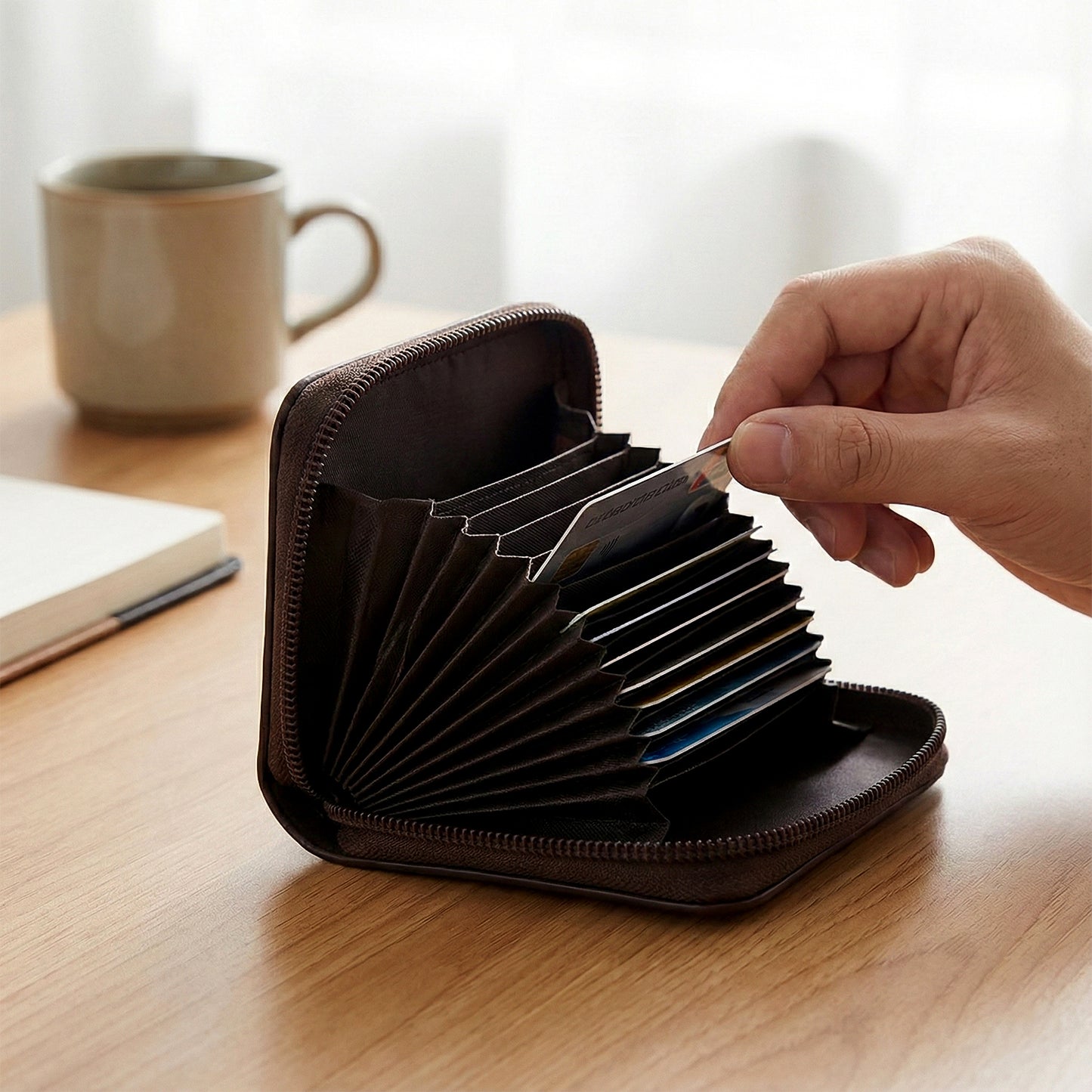 Premium Zip-Around Card Holder Wallet (1 Pc)