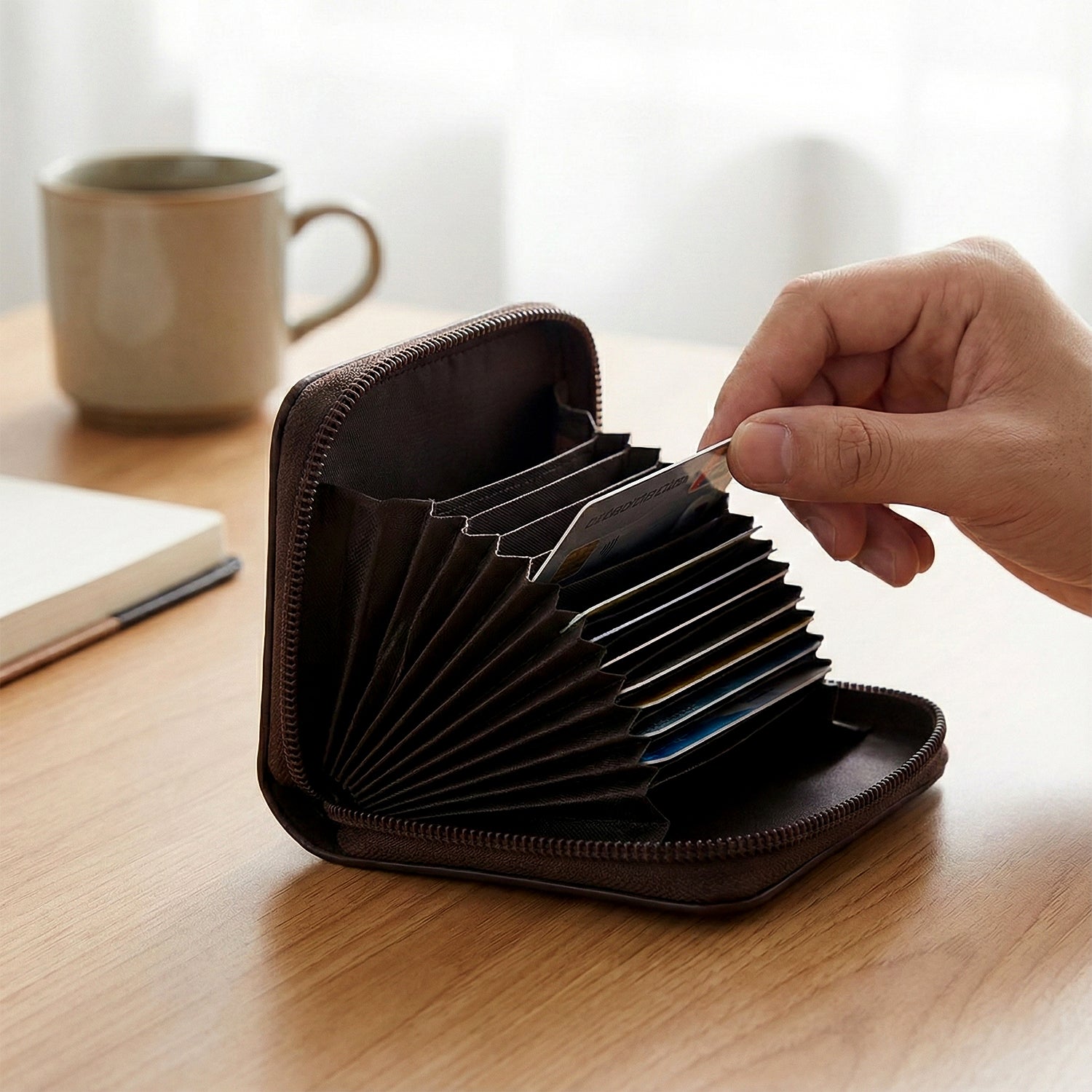 Premium Zip-Around Card Holder Wallet (1 Pc)