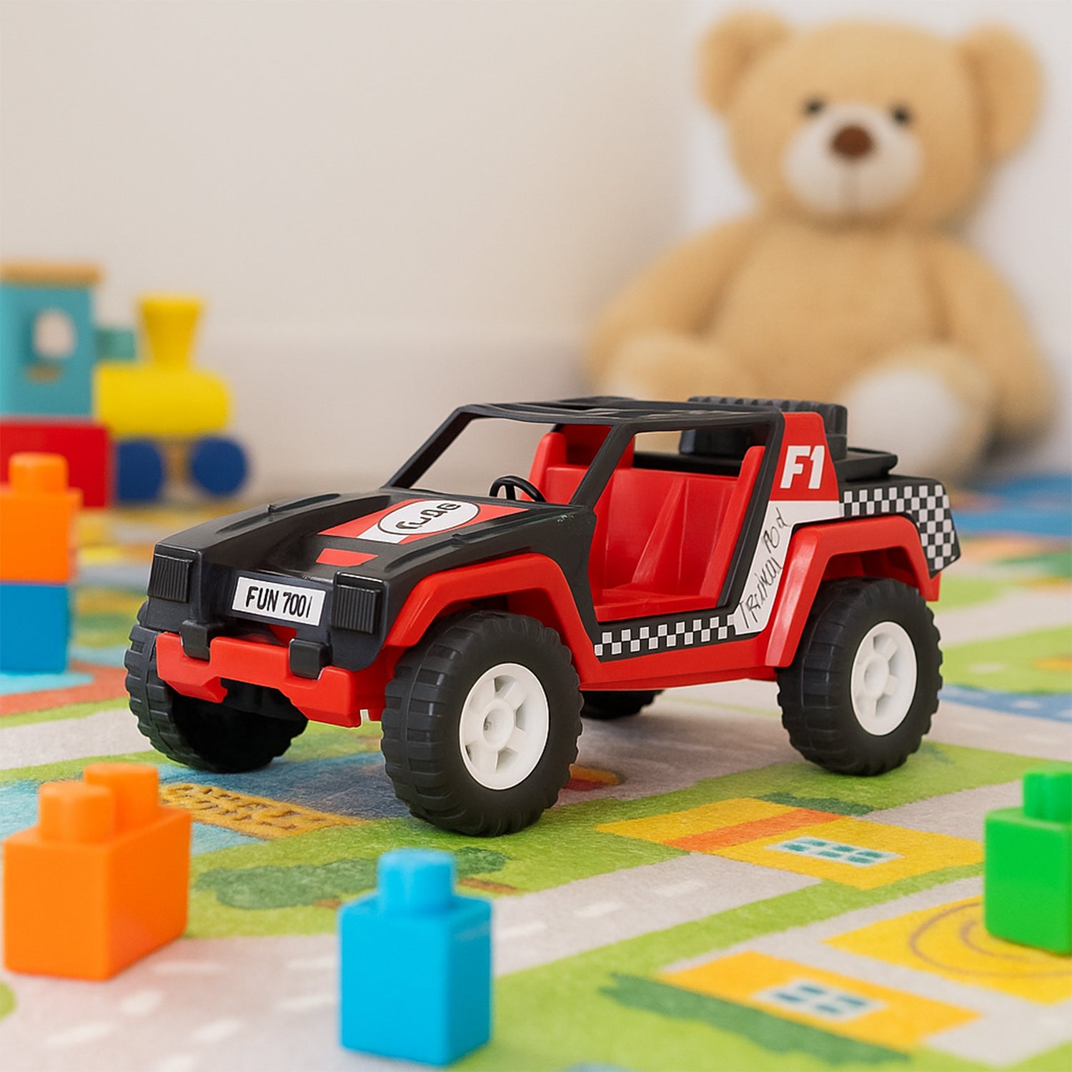 Funwoods Free-Wheel Racing Jeep Toy Car - (1 Pc)