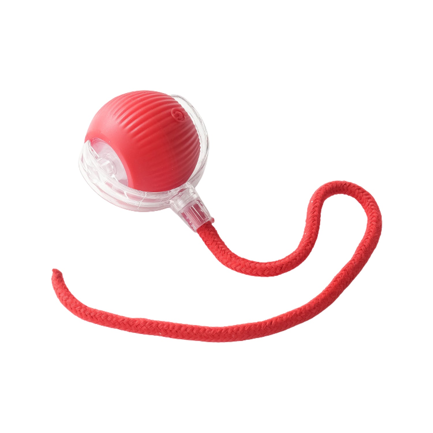 Rechargeable Interactive Cat Toy Ball with Detachable Braided Tail and LED Light (1 Pc)