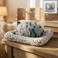 Plush Cat Dashboard Showpiece – Soft Closed-Eye Design
