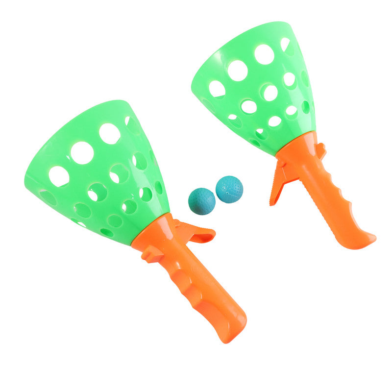 Catch Ball Game for Kids | Two Bouncer Handlers & Rubber Balls | 3+ Age