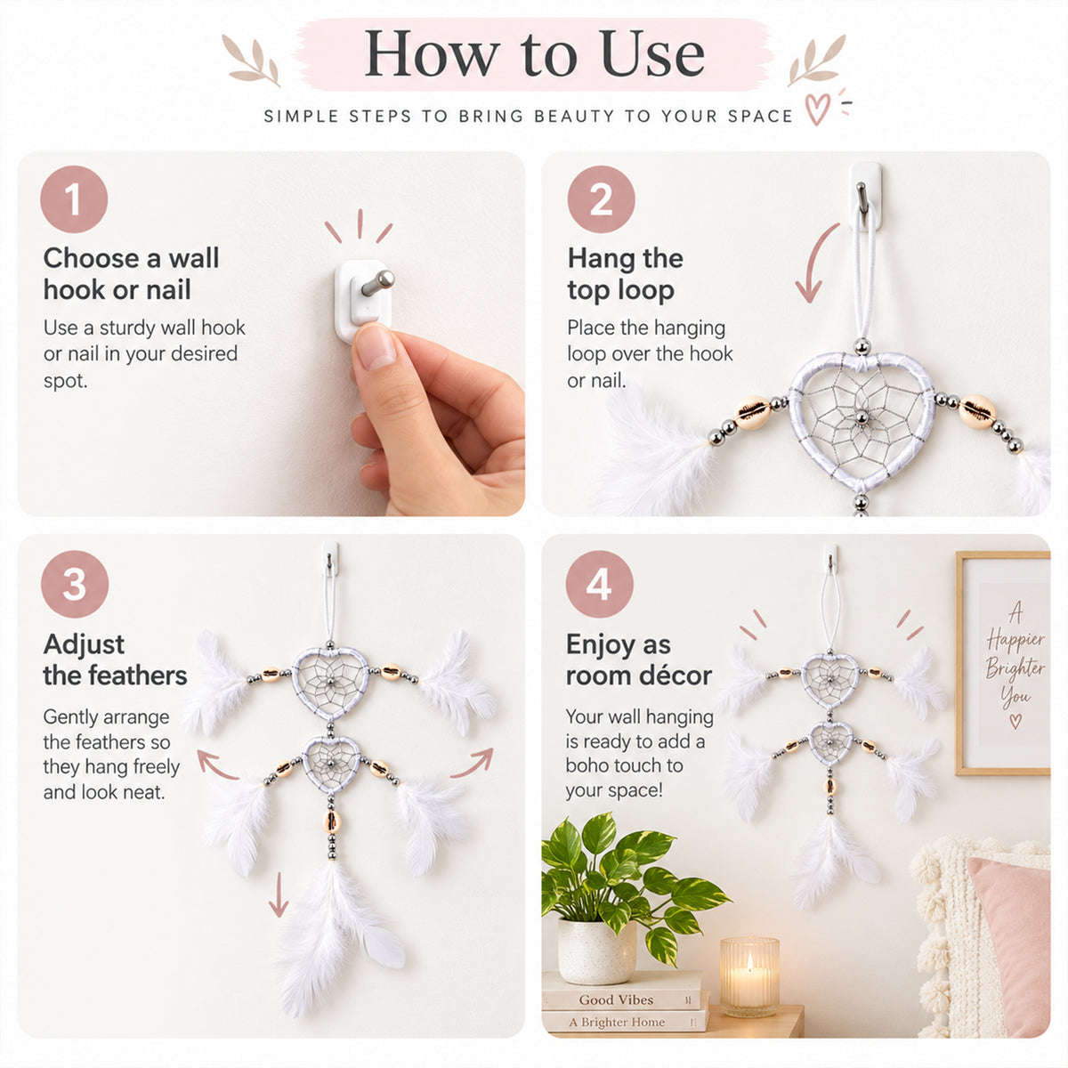 Decorative Hanging Wind Chime for Balcony, Garden and Window Decor (1 Pc)