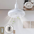 Remote Control Ceiling Fan with Light, E27 Socket LED Lamp Fan for Home (1 Set)