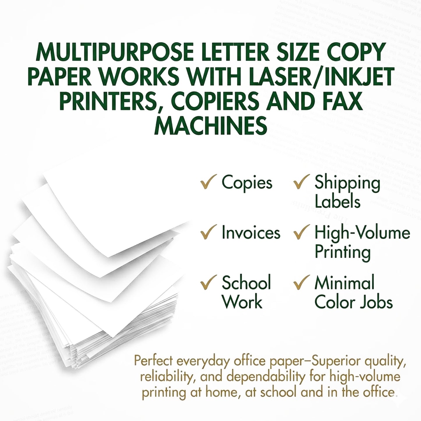 Pack of Papezo A4 copier paper displaying brand and specifications