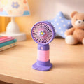 Portable Mini Handheld Fan with Stand – 3 Speed Modes for Versatile Cooling