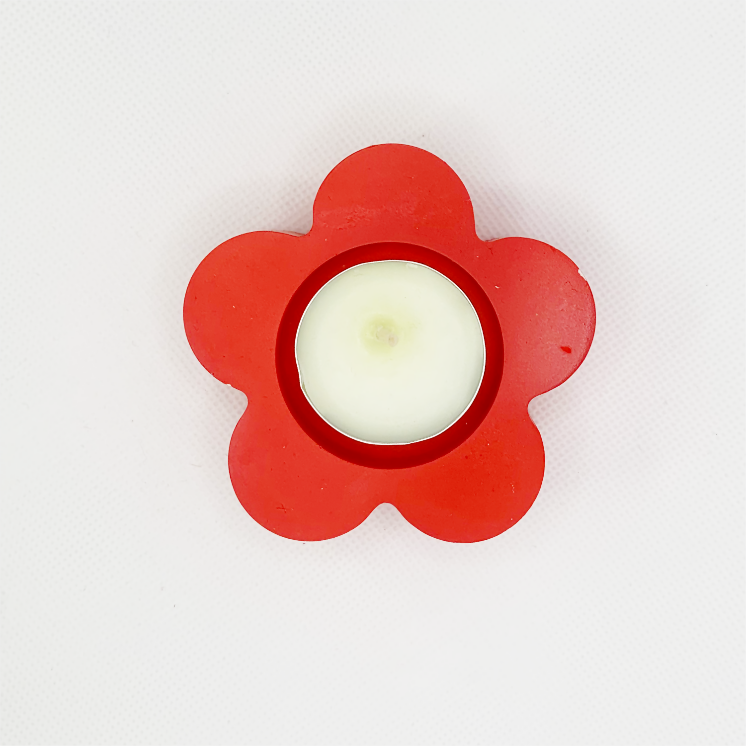 Flower Diya red tealight candle Elegant Home Decor Handmade