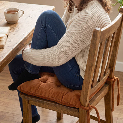 Comfortable Chair Cushion 38x38 Cm with Tie Straps Seat Pad (1 Pc)