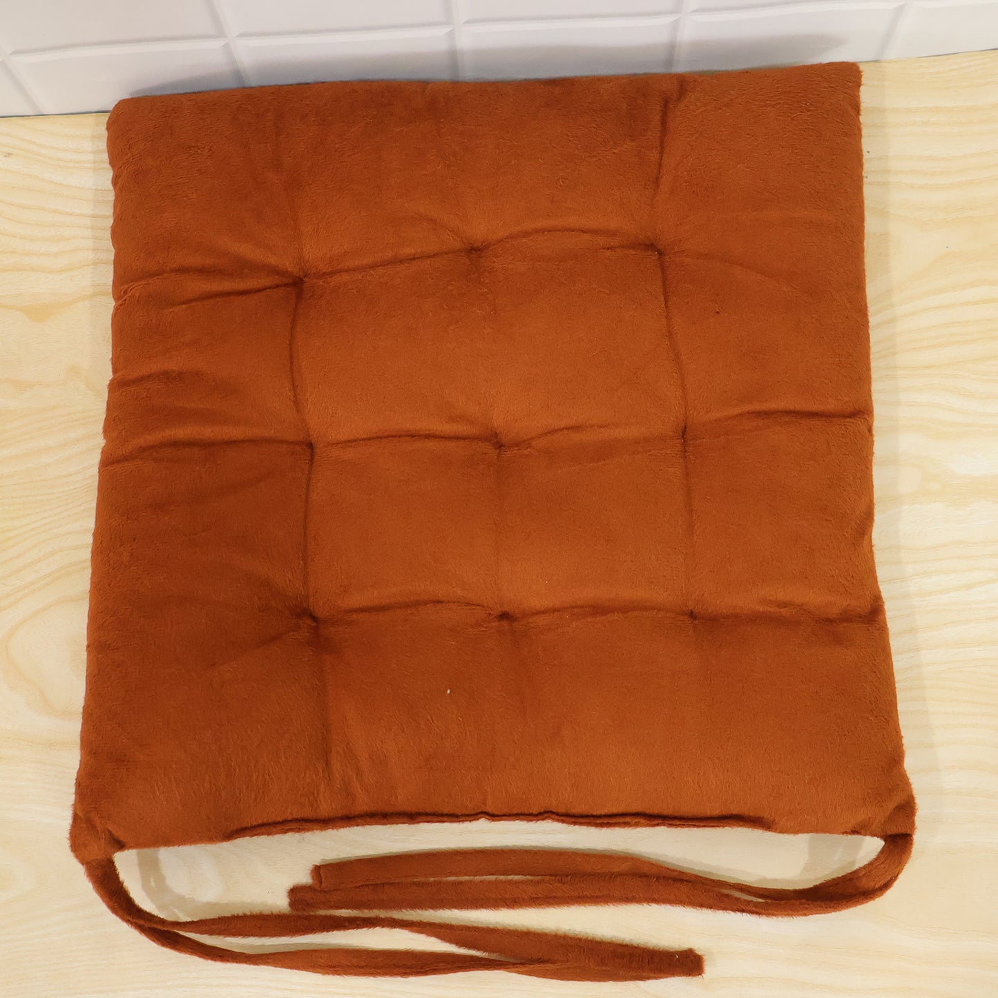 Comfortable Chair Cushion 38x38 Cm with Tie Straps Seat Pad (1 Pc)