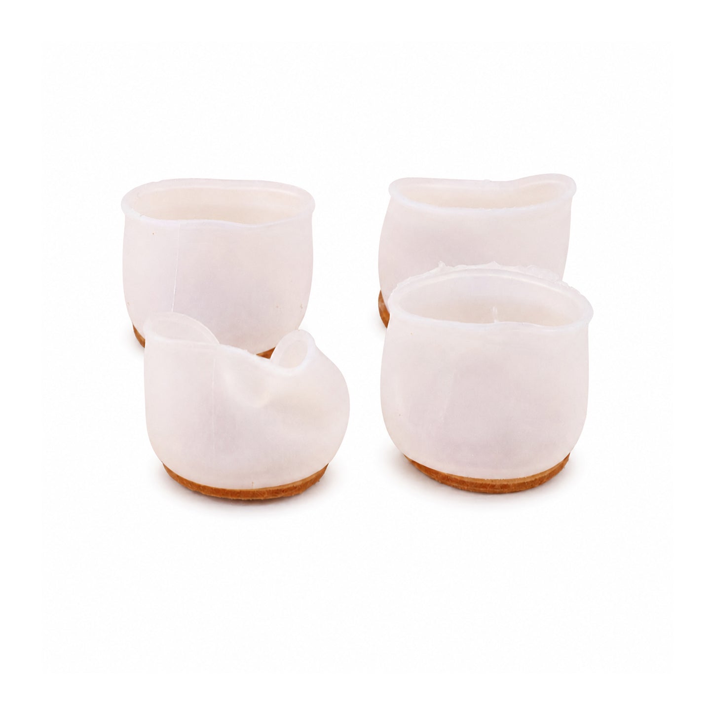 Noise-reducing silicone furniture feet pads on table legs