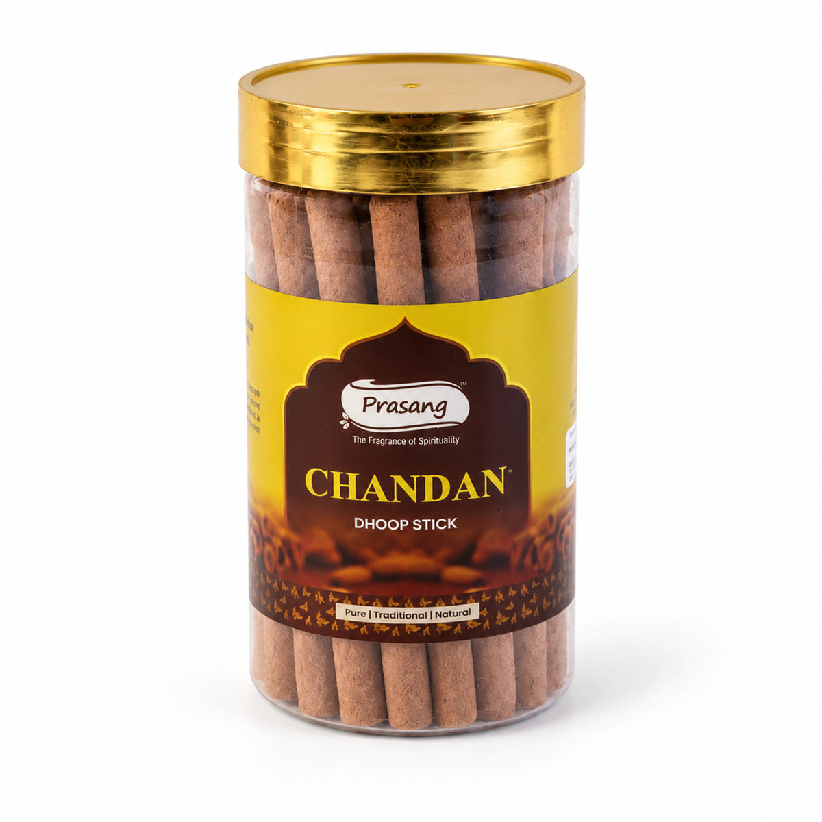 Chandan Dhoop Sticks Jar for Daily Puja Prayer and Home Fragrance Use (100 Gm)