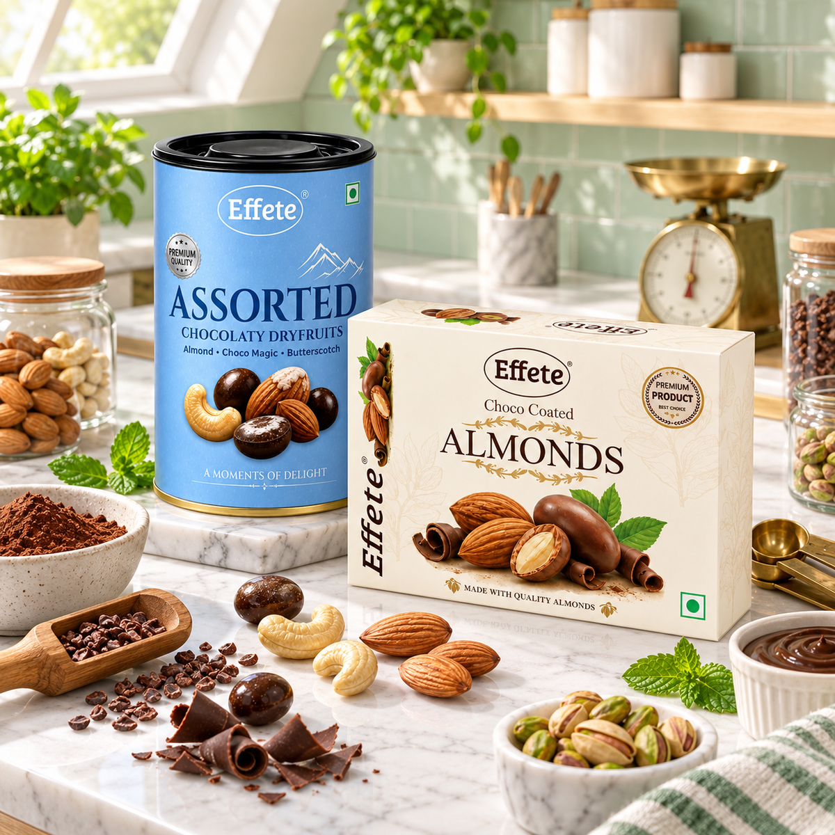 Effete Choco Coated Almonds with Assorted Chocolaty Dry Fruits for Premium Snacking