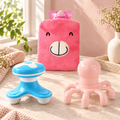 Relaxation & Self-Care Combo – Cute Hot Water Bag, Handheld Body Massager & Octopus Massager