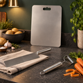Kitchen Prep Combo – Stainless Steel Chopping Board, Kitchen Knife & Vegetable Peeler