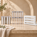 Kitchen Storage Combo – Steel Canisters, Airtight Containers & Egg Storage Rack