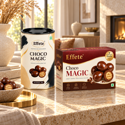 Effete Choco Magic Crispy Choco Bites Double Pack for Chocolate Lovers and Festive Snacking