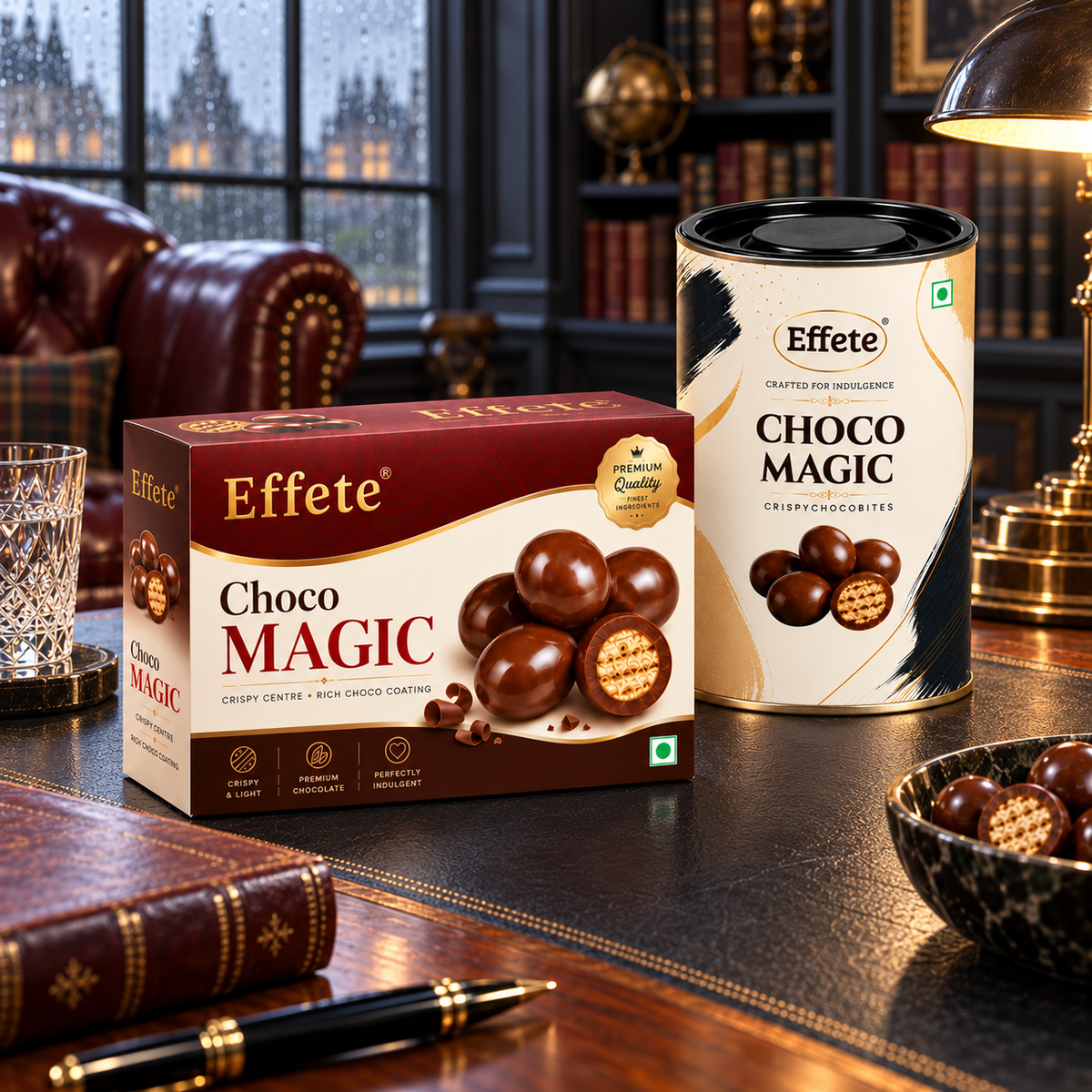 Effete Choco Magic Crispy Choco Bites Double Pack for Chocolate Lovers and Festive Snacking