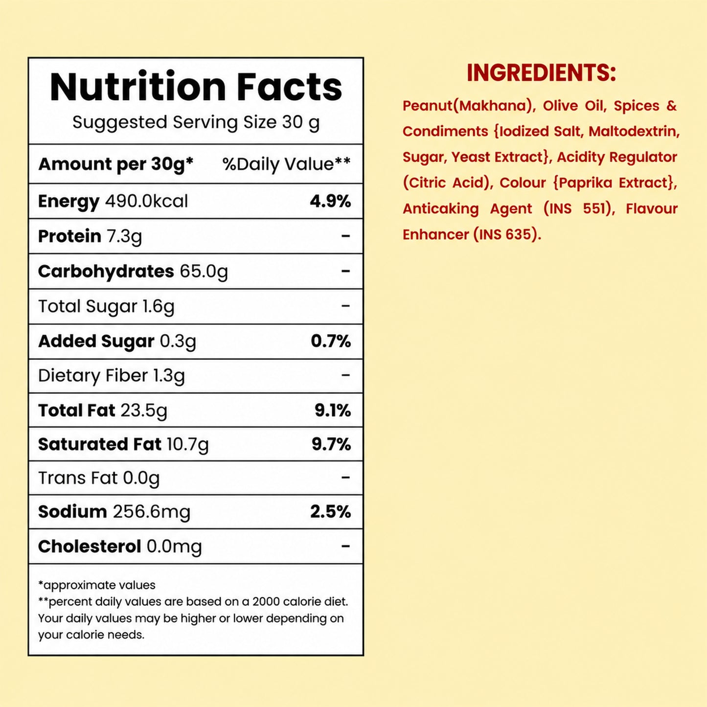 Healthy cheese-seasoned fox nuts in a transparent bag for easy snacking