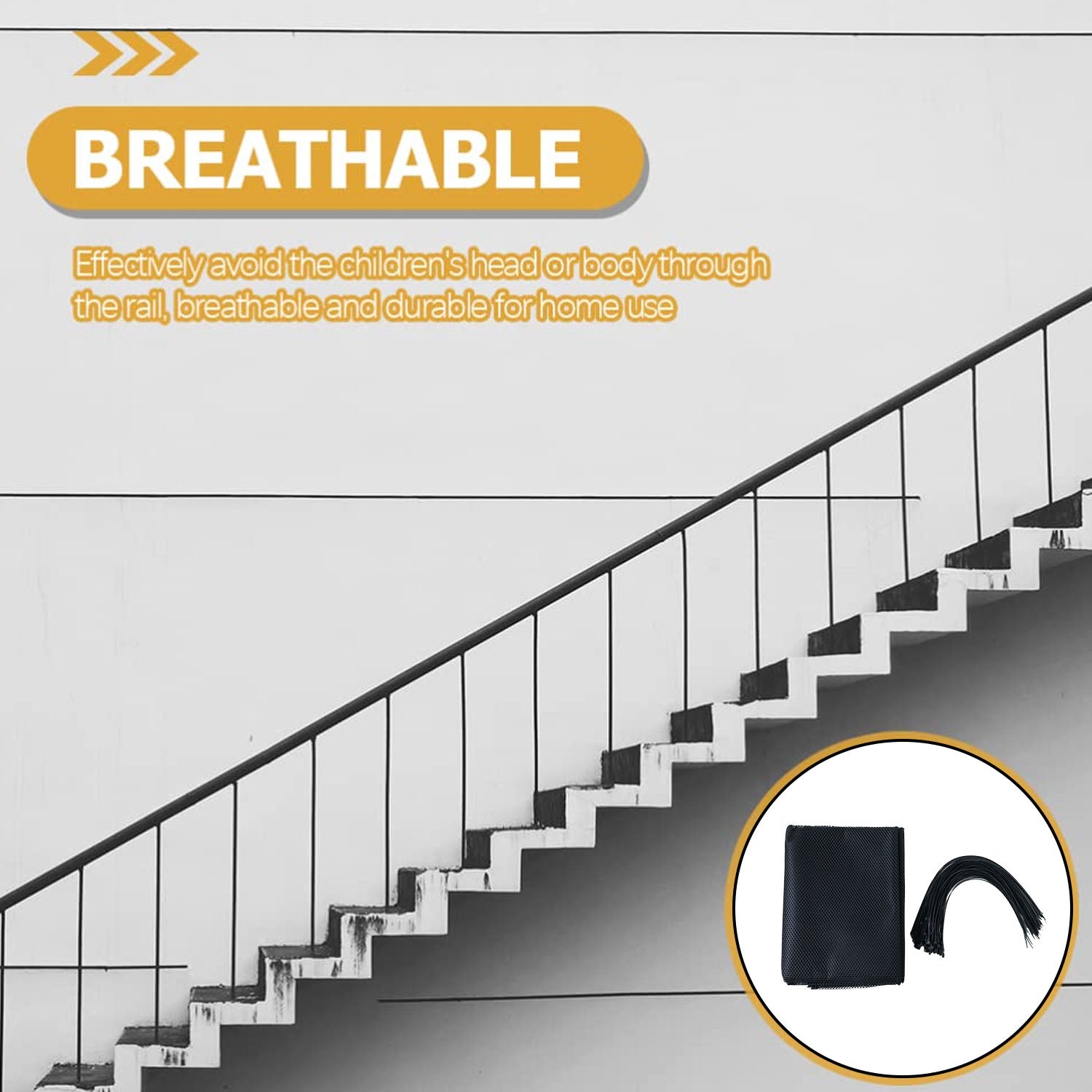 Kids Balcony Safety Net (1 Set,6 Mtr x 90 Cm)