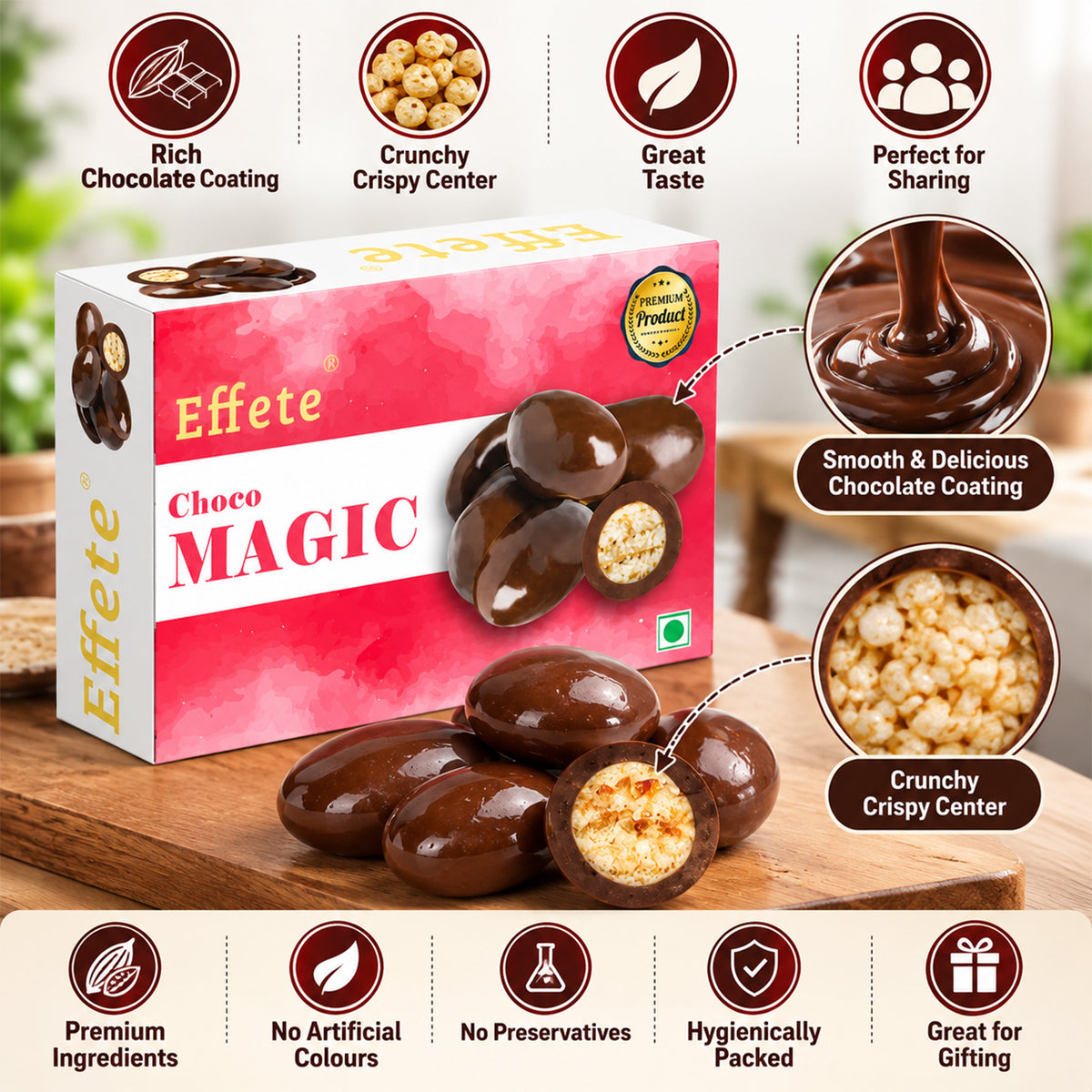 Choco Magic Filled Chocolate – Crunchy Nutty Delight