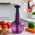 Manual Vegetable Chopper – 650 ml Push-Down Cutter