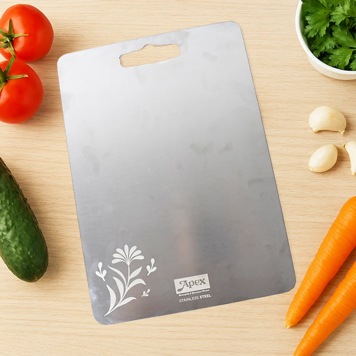 Apex Large Stainless Steel Multipurpose Chopping & Cutting Board (260x360mm / 1 Pc)