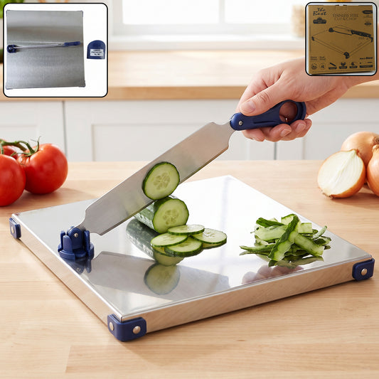 Steel 2 in 1 chopping board finger guard
