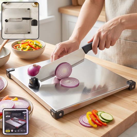 Steel 2 in 1 chop board knife sharpener