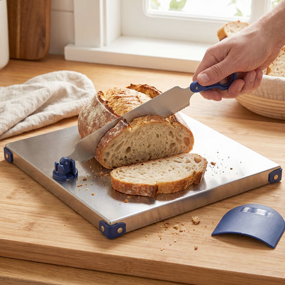 Stainless Steel 2 In 1 Cutting Chopping Board with Knife Finger Guard (1 Set)