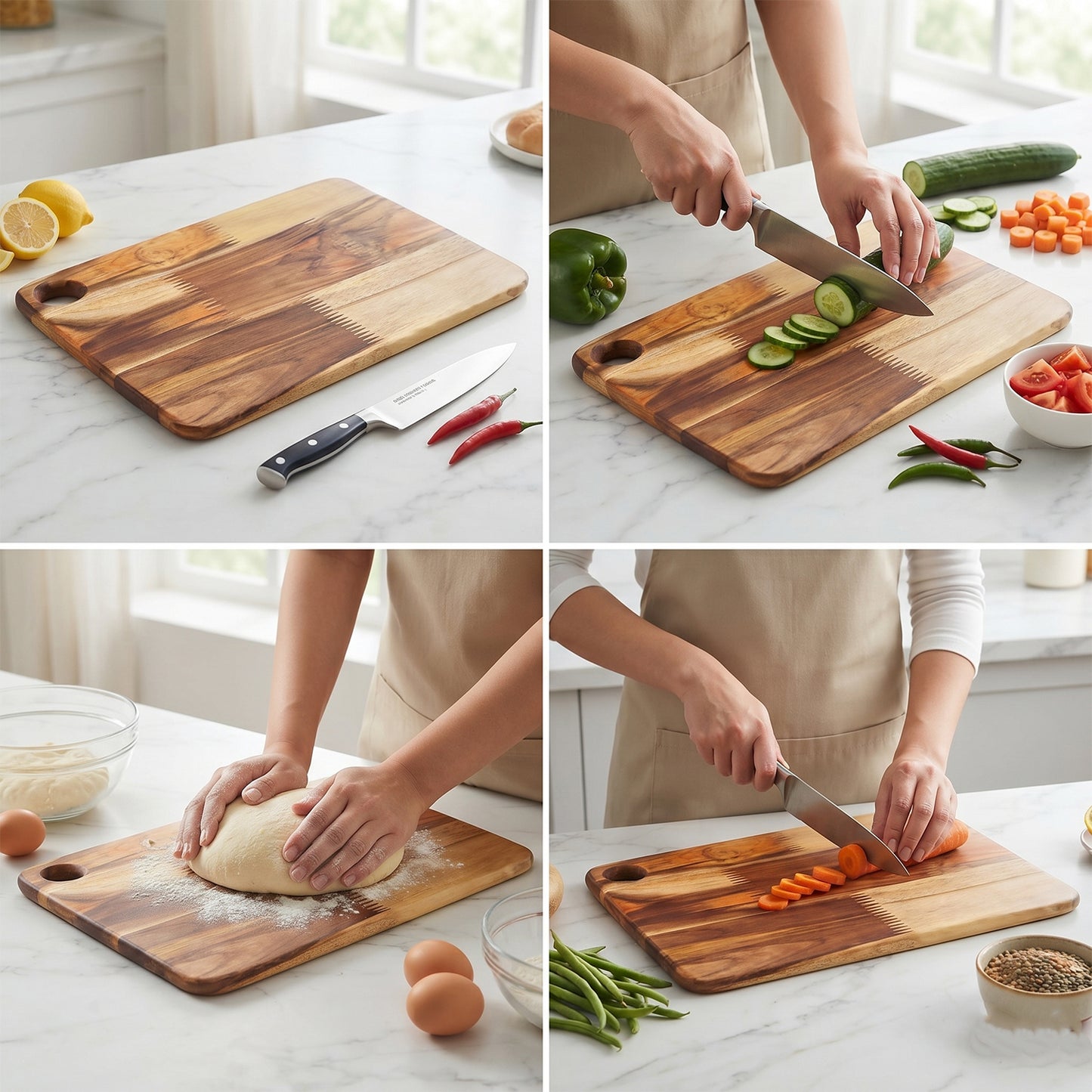 Wooden Chopping Board and Cutting Board for Kitchen 10 x 14 Inch (1 Pc) view 8