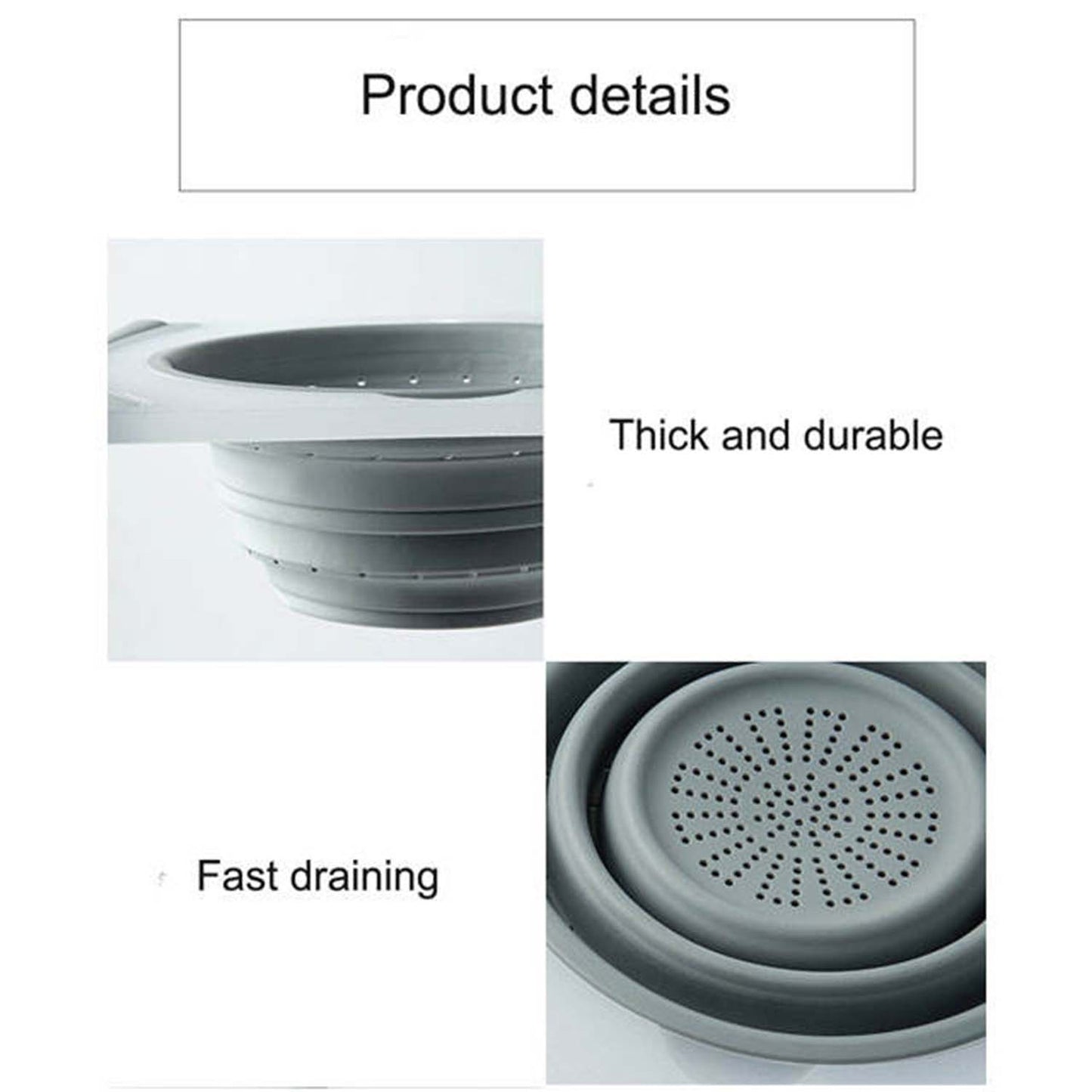 2 in 1 Over-Sink Cutting Board with Built-In Collapsible Strainer (50 x 28 Cm)