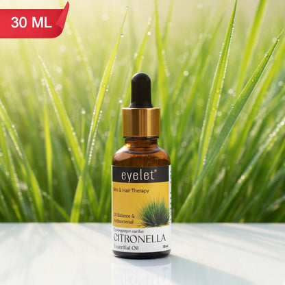 EyeletCitronella Essential Oil (30 ML) – Natural Aromatherapy Oil for Skin & Hair Care,