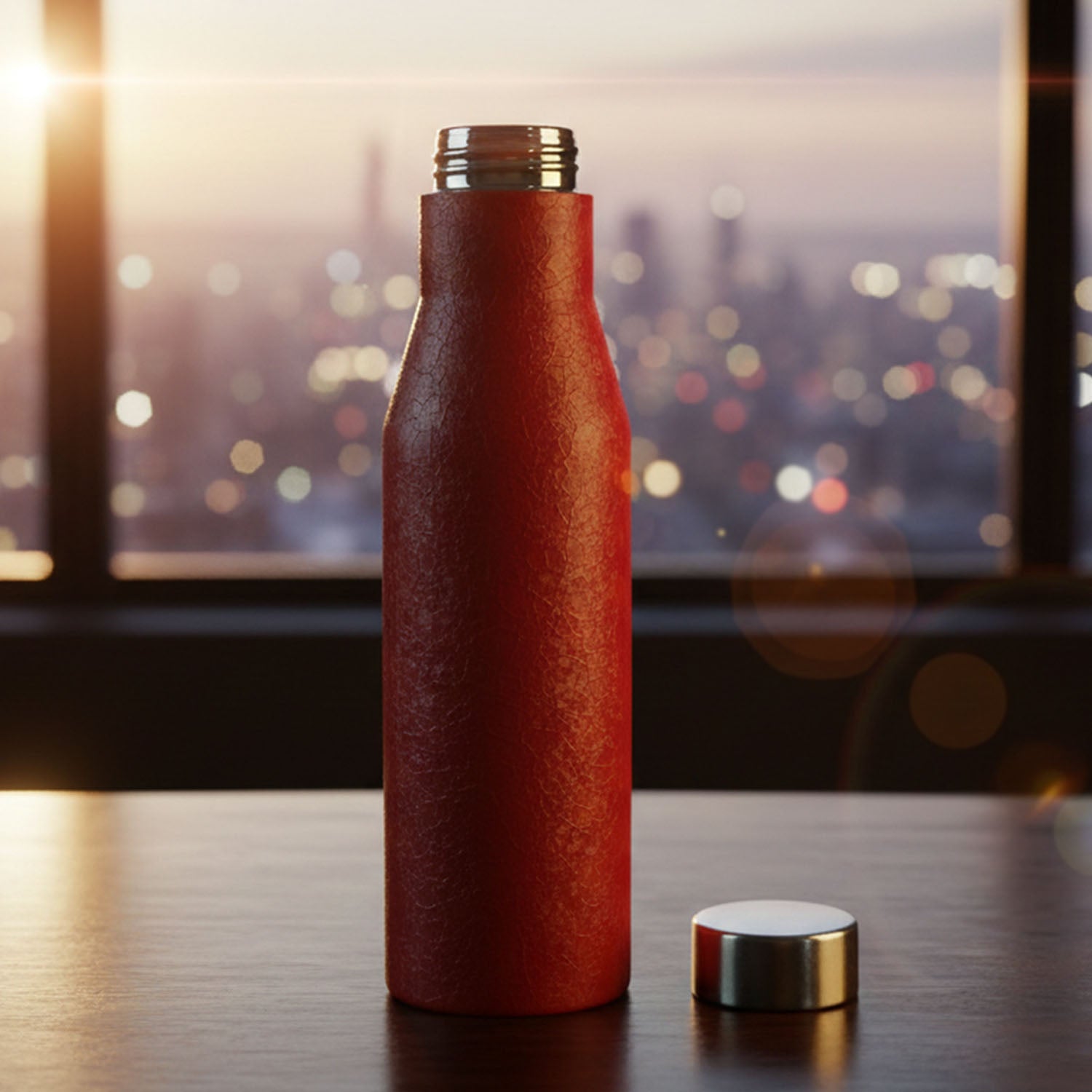 Stainless Steel Water Bottle Red Color (1000 ml, 1 Pc)