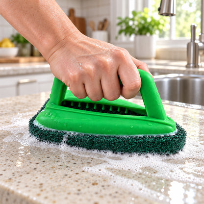 Bathroom Tile Scrubber – Abrasive Head & Handle | Pro Clean