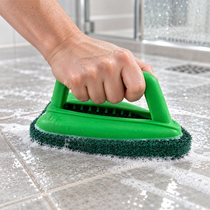 Bathroom Tile Scrubber – Abrasive Head & Handle | Pro Clean