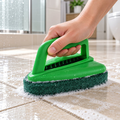 Bathroom Tile Scrubber – Abrasive Head & Handle | Pro Clean