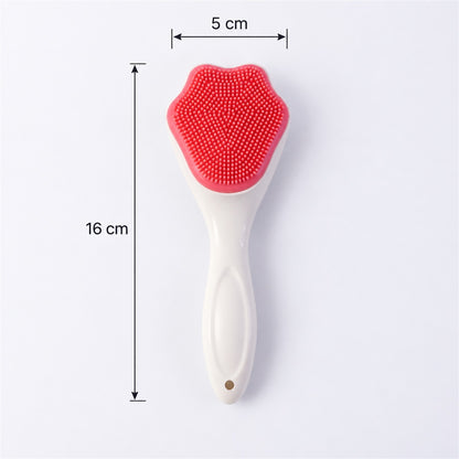 Silicone Face and Body Scrubber, Soft Exfoliating Bath Cleansing Brush (1 Pc)