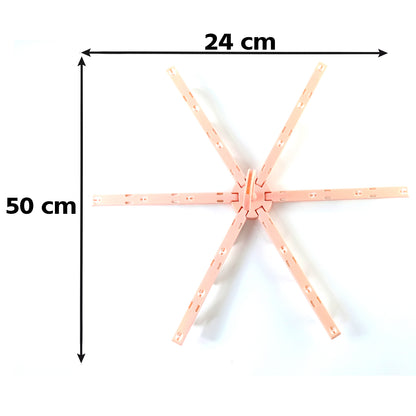 Foldable Clothes Drying Hanger with Clips, Plastic Multi-Clip Drying Rack (1 Pc)