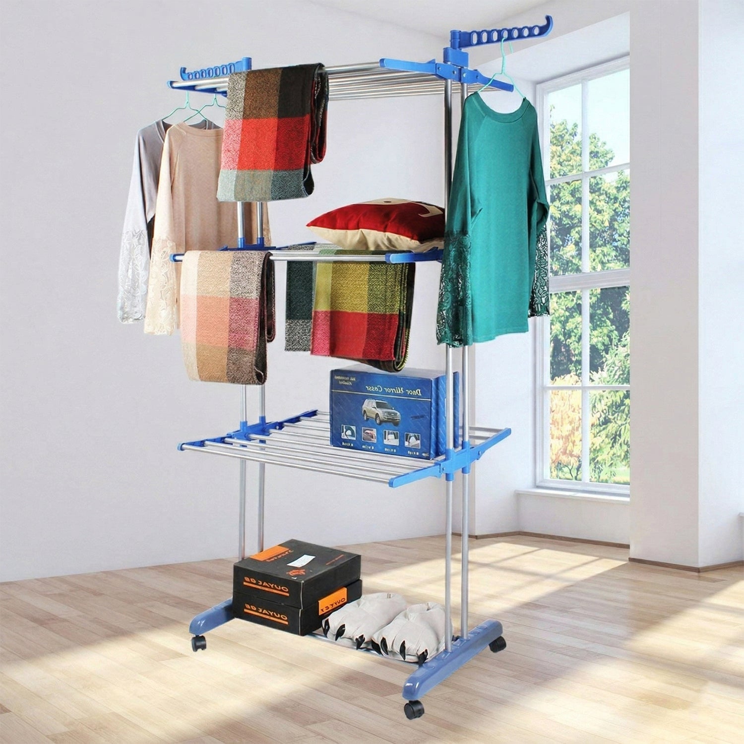 Foldable drying rack for clothes